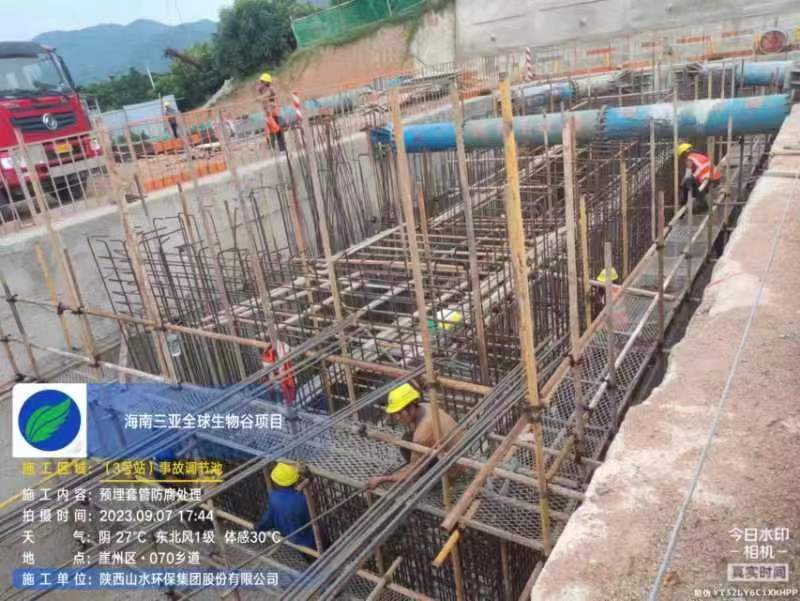 海南三亞亞洲區(qū)全球生物谷污水處理廠正常施工中！??！